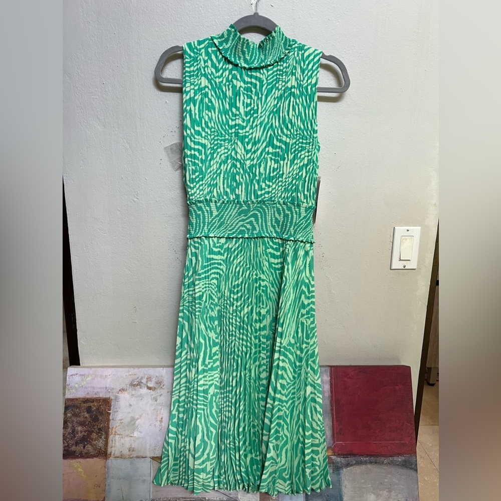 Flow Galore! Perfect for pictures in action! Nanette Lepore green dress